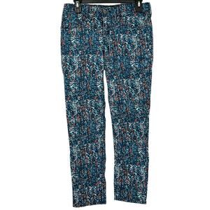 Levis‎ Jeans Womens 27 Mid Rise Skinny Ankle Blue Print Cotton Stretch Pockets